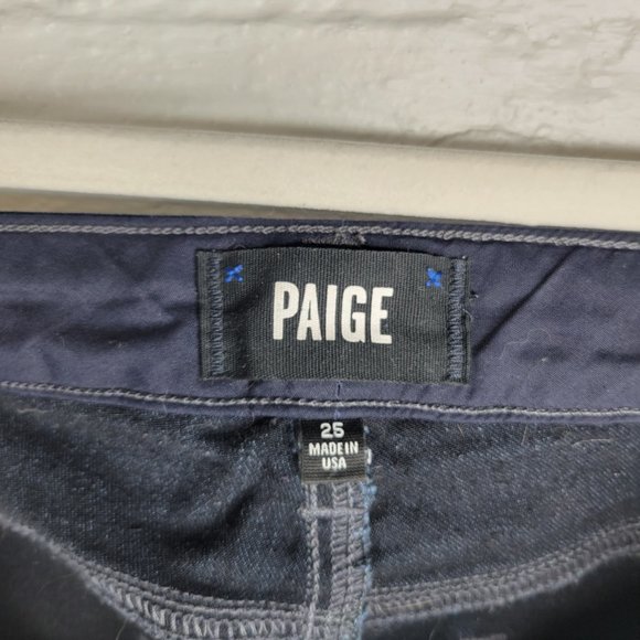 Paige Women's Size 25 Jeans Edgemont Zippers - Picture 5 of 6